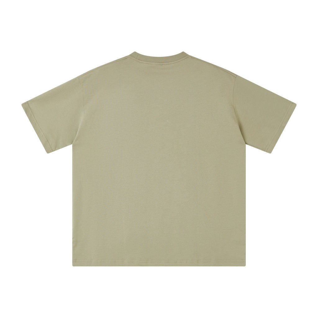Hand-Printed Tee — "Retired Mentally" Dog Graphic