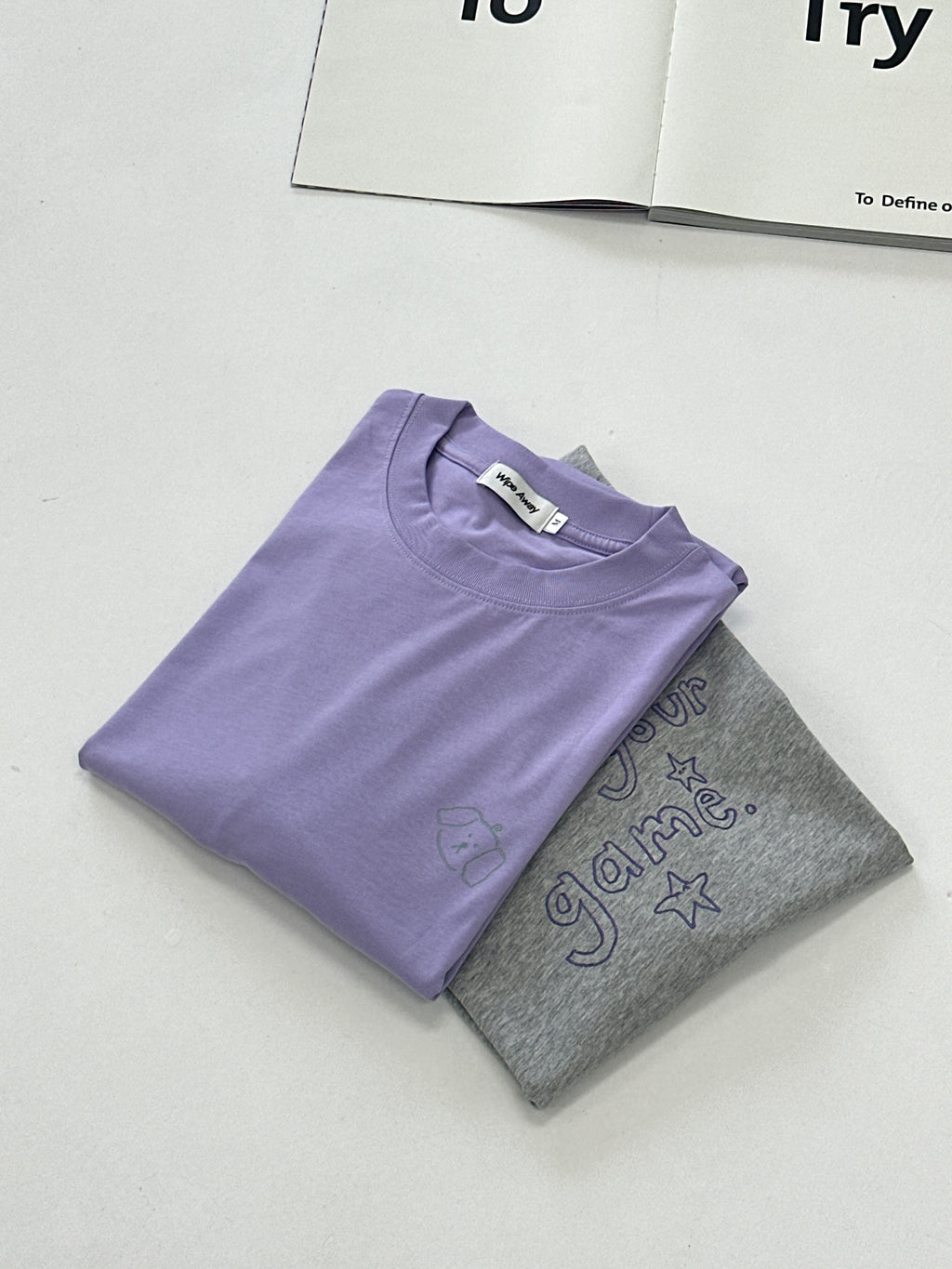 Hand-Printed Tee — "Relax Star" Graphic