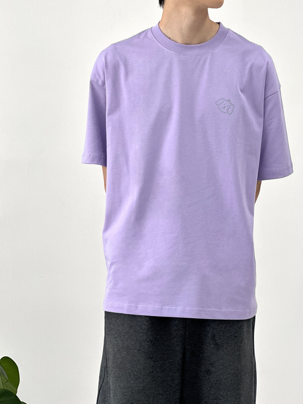 Hand-Printed Tee — "Relax Star" Graphic