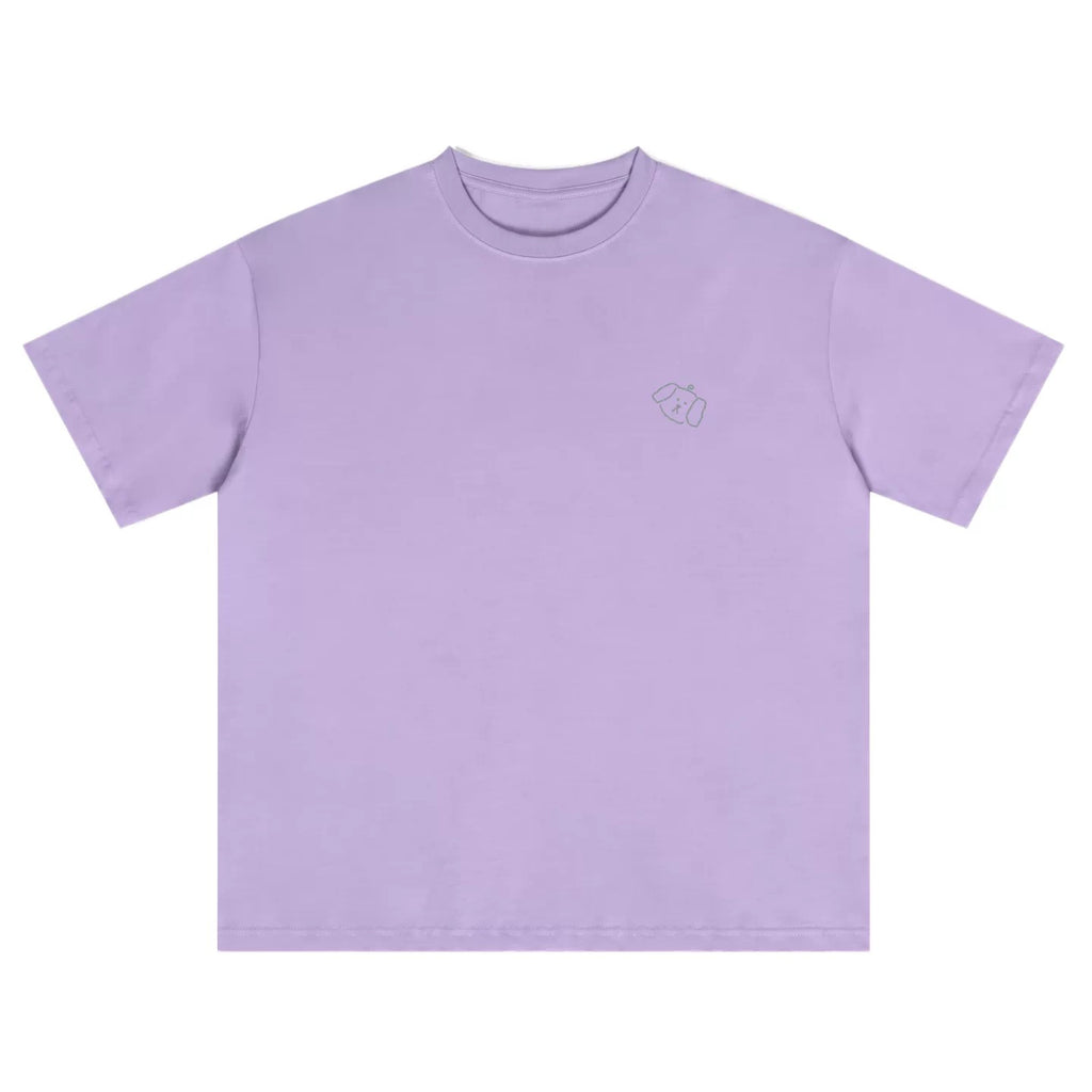 Hand-Printed Tee — "Relax Star" Graphic