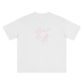 Wipe Away Slow Days graphic tee – Cloud Dancer white,  with hand-drawn print. Back view, relaxed oversized silhouette