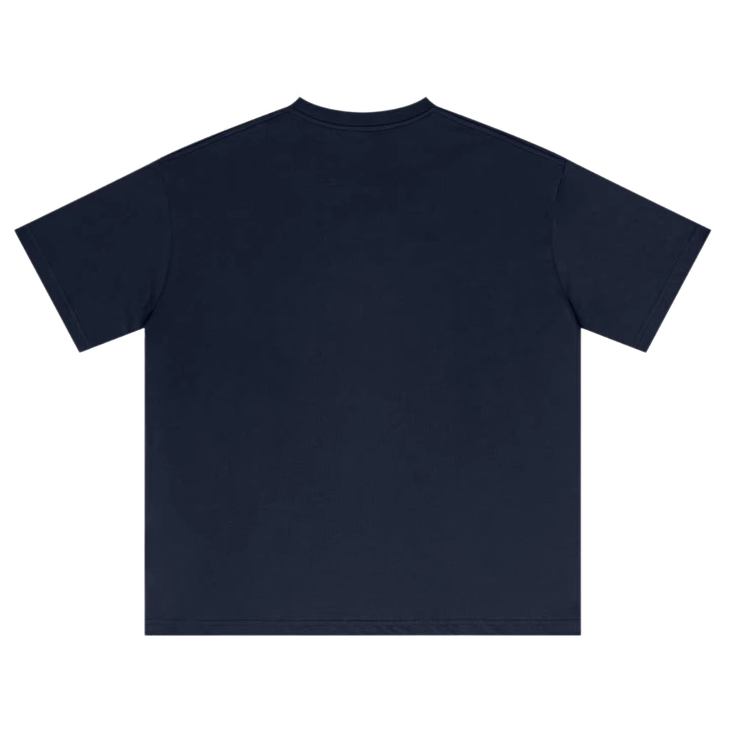 Hand-Printed Tee — "Retired Mentally" Dog Graphic