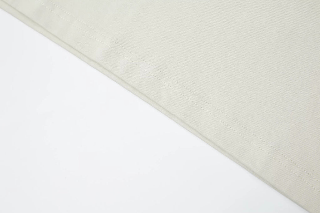 Hand-Printed Tee — "Relax, It's Your Game" Flatlock Stitch Graphic