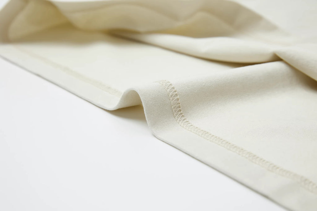 Hand-Printed Tee — "Relax, It's Your Game" Flatlock Stitch Graphic