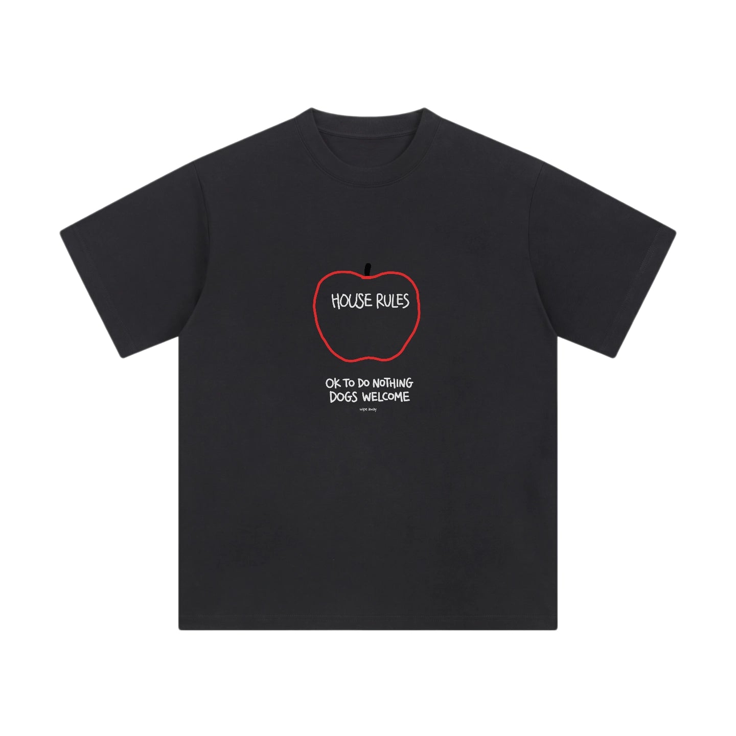Home Rules ok to do nothing dogs welcome indie brand tee black