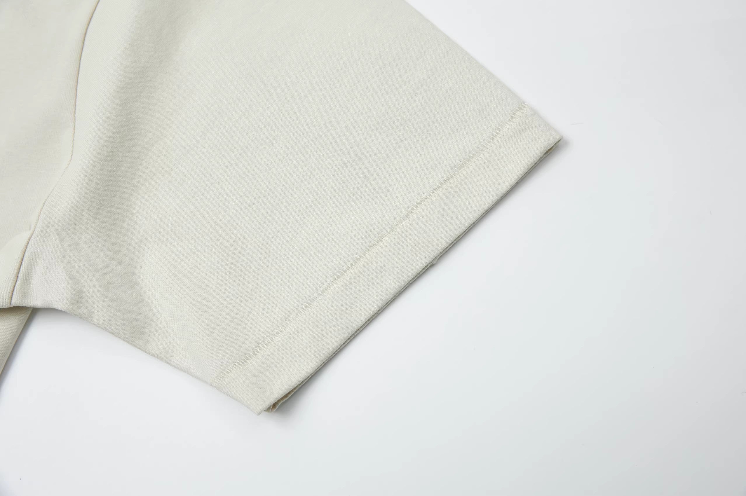 Hand-Printed Tee — "Relax, It's Your Game" Flatlock Stitch Graphic