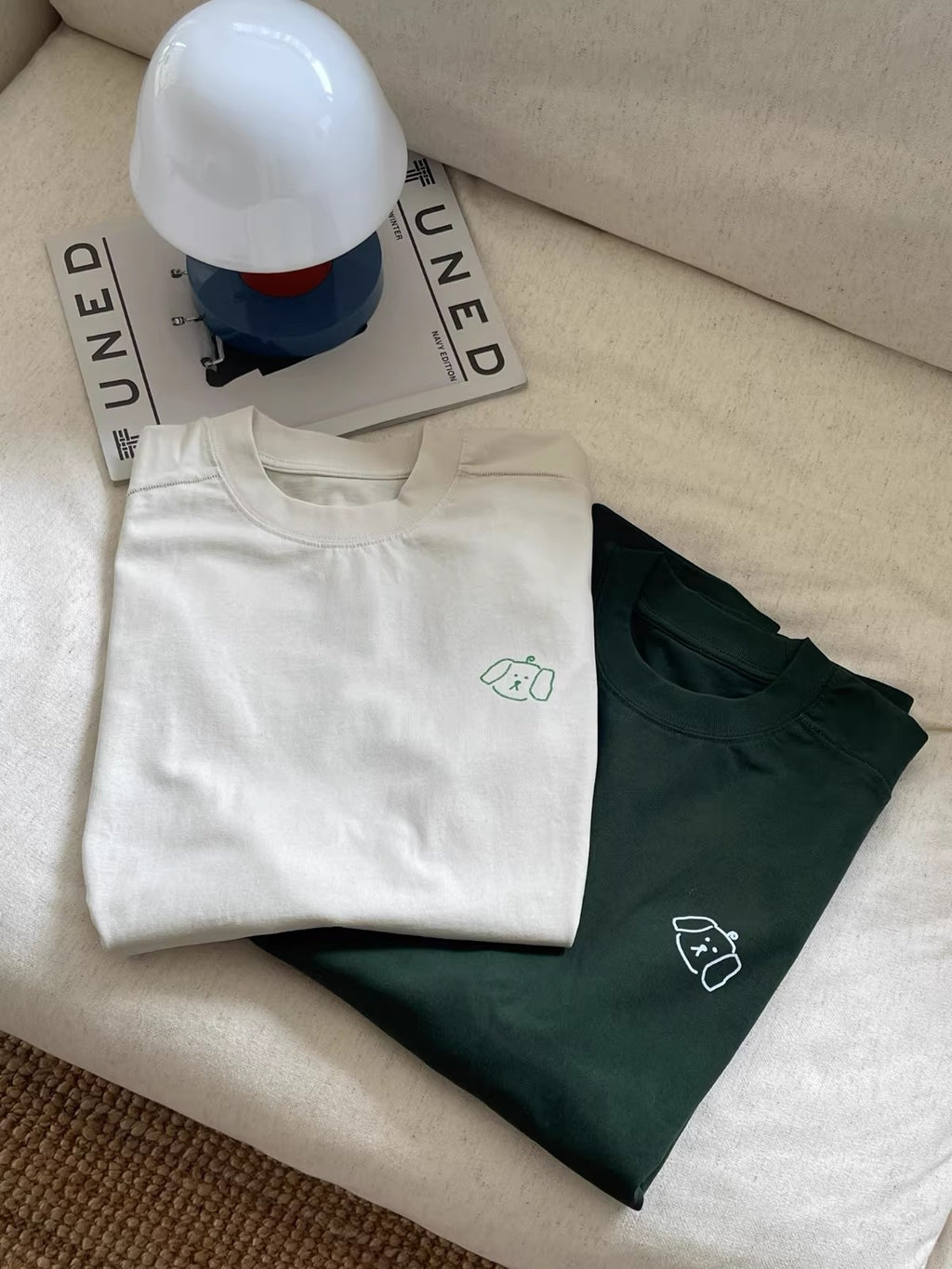 Hand-Printed Tee — "Relax, It's Your Game" Flatlock Stitch Graphic