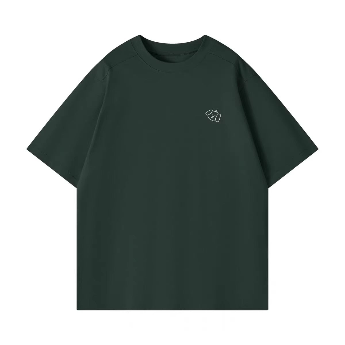 Wipe Away 275g Flatlock Stitch Relaxed Tee in Primal Green - drop shoulder oversized fit
