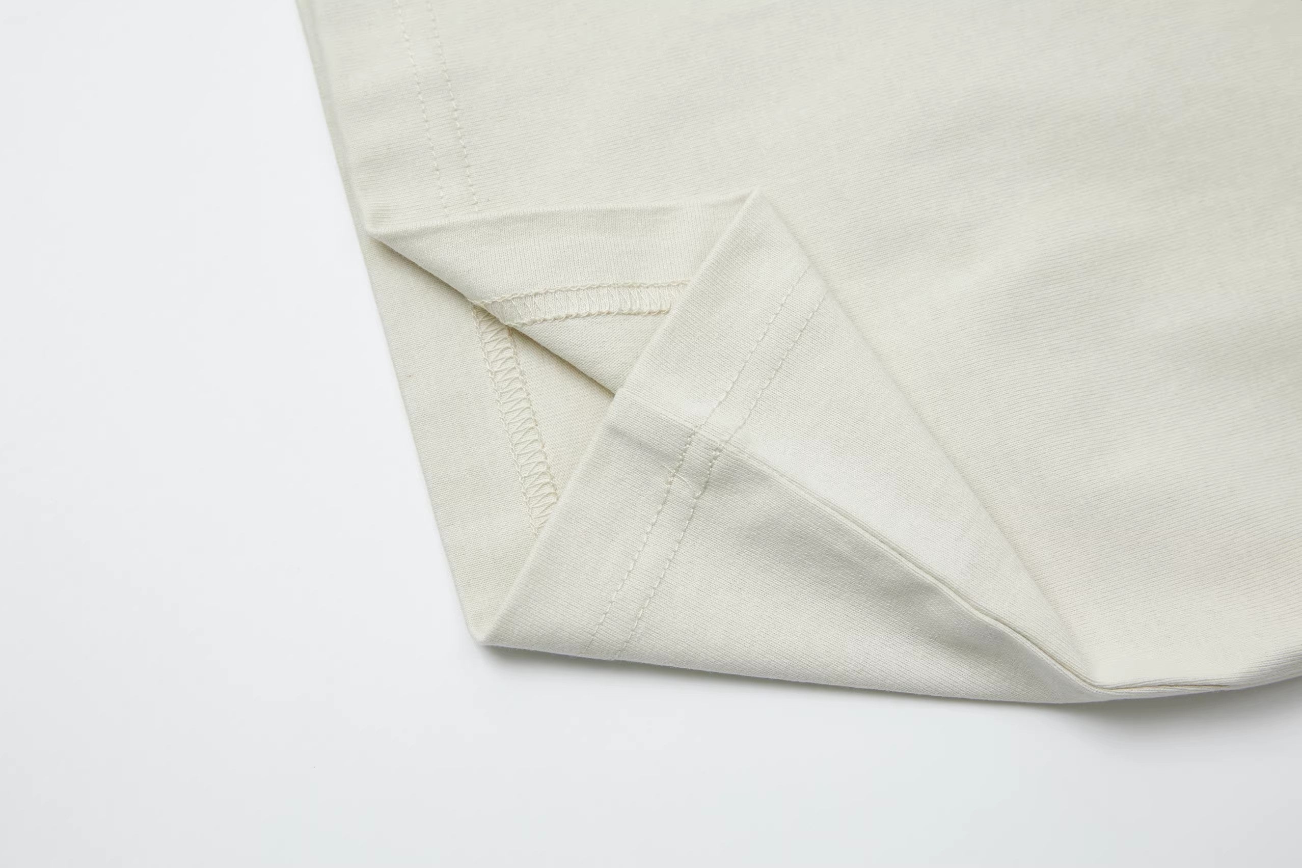 Hand-Printed Tee — "Relax, It's Your Game" Flatlock Stitch Graphic