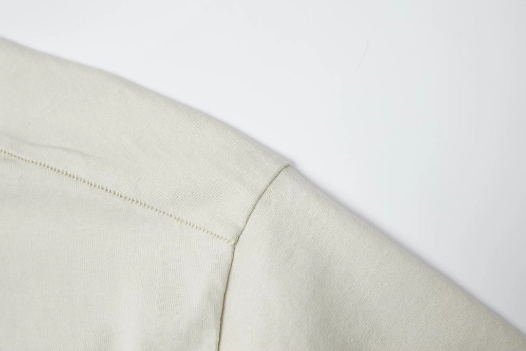 Hand-Printed Tee — "Relax, It's Your Game" Flatlock Stitch Graphic