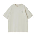 Wipe Away 275g Flatlock Stitch Relaxed Tee in Angora - drop shoulder oversized fit