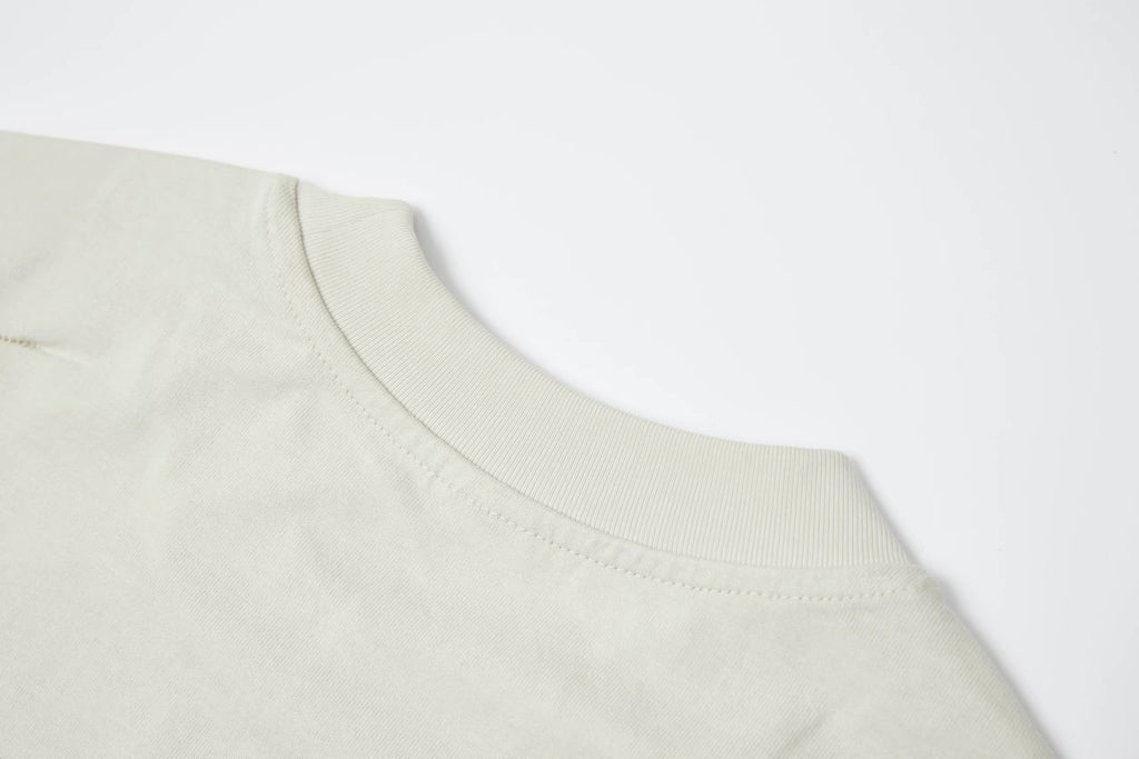 Hand-Printed Tee — "Relax, It's Your Game" Flatlock Stitch Graphic