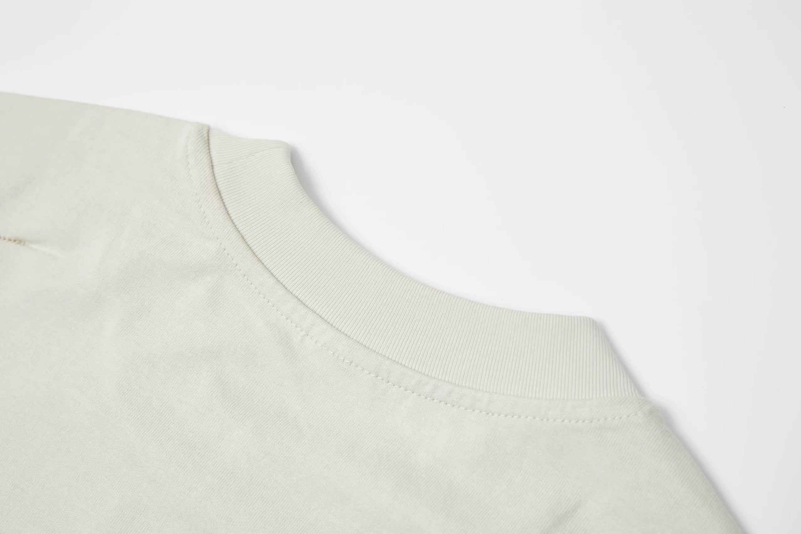 Hand-Printed Tee — "Relax, It's Your Game" Flatlock Stitch Graphic