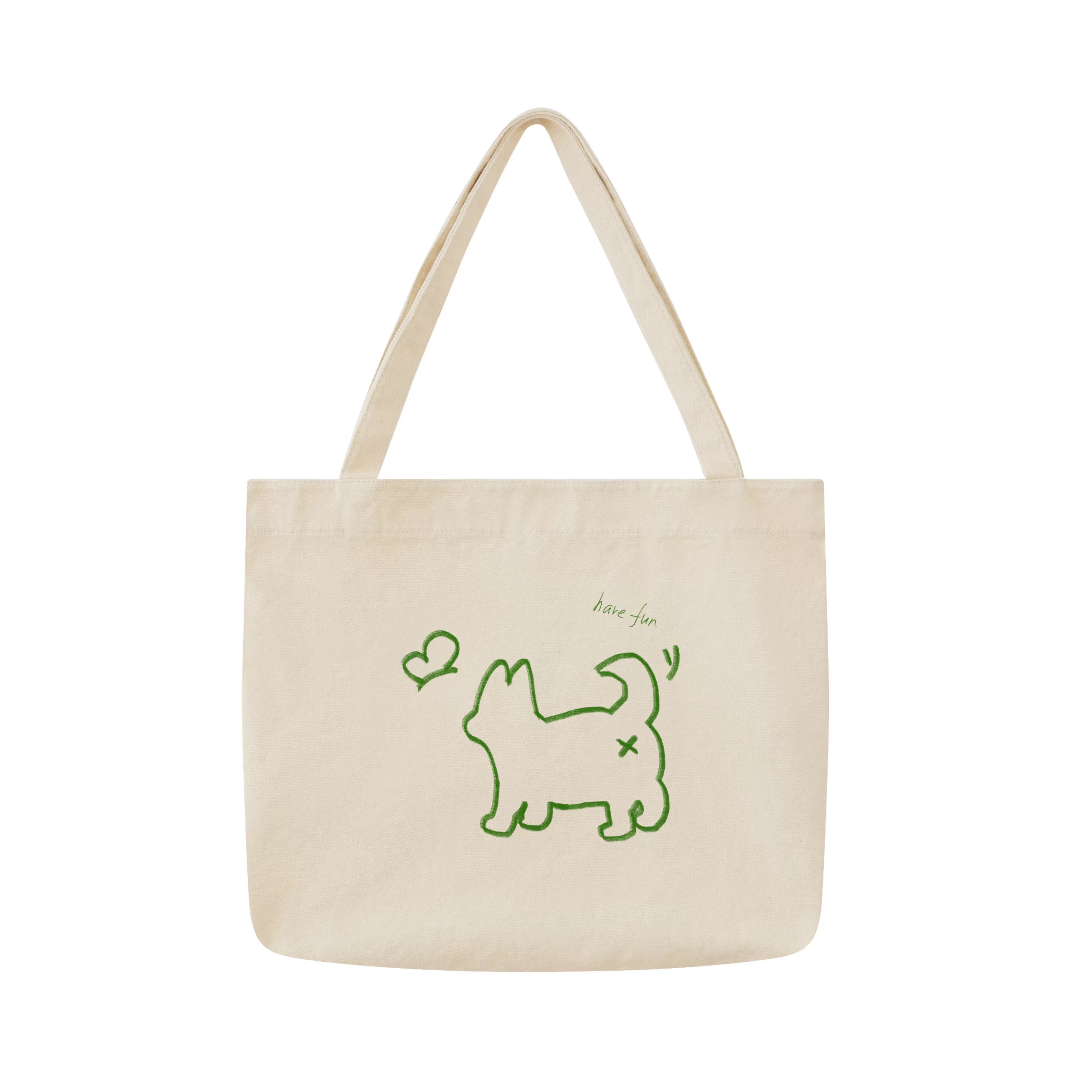 Classic Graphic Canvas Tote Bag in Natural - Wipe Away